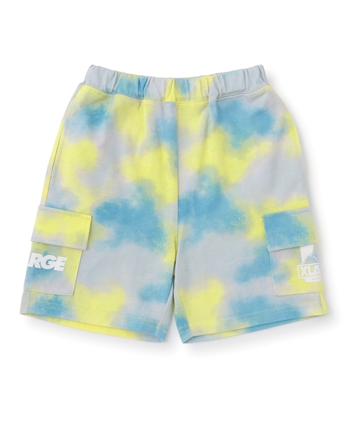 XLARGE KIDS(エクストララージキッズ)の「OGグラデーションタイダイ カーゴショートパンツ(その他パンツ・キッズ・イエロー・130cm)」の1枚目の写真