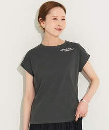 フレンチスリーブ刺繍Tシャツ