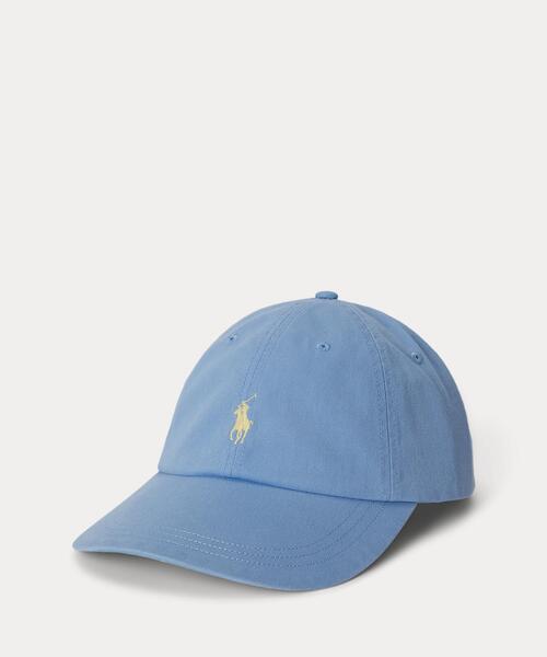POLO RALPH LAUREN(ポロ ラルフ ローレン)の「ロングビル ウォッシュド ツイル キャップ(キャップ・メンズ・ブルー系2・ONE)」の1枚目の写真