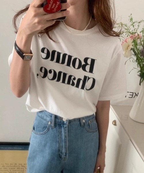 FREE STYLISTS(フリー スタイリスト)の「YUGA_YGMC Korean stylelogo t-shirt(Tシャツ/カットソー・レディース・ブラック/ピンク/レッド・FREE)」の2枚目の写真