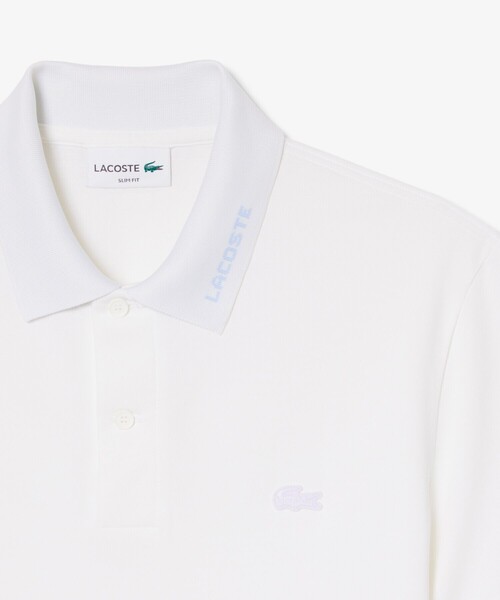 LACOSTE（ラコステ）の「ネームジャカードカラー ストレッチ鹿の子 半袖ポロシャツ（ポロシャツ・メンズ・アクア/ライトグレー/ホワイト・5/4/2/3）」の19枚目の写真