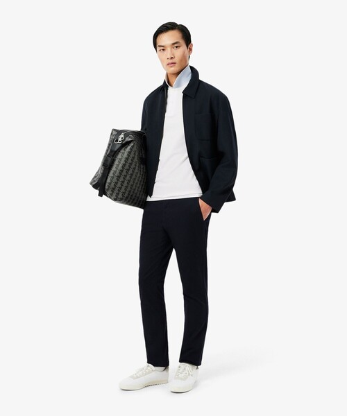 LACOSTE（ラコステ）の「ネームジャカードカラー ストレッチ鹿の子 半袖ポロシャツ（ポロシャツ・メンズ・アクア/ライトグレー/ホワイト・5/4/2/3）」の21枚目の写真