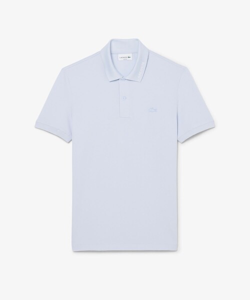 LACOSTE（ラコステ）の「ネームジャカードカラー ストレッチ鹿の子 半袖ポロシャツ（ポロシャツ・メンズ・アクア/ライトグレー/ホワイト・5/4/2/3）」の14枚目の写真