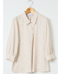 m.f.editorial（エムエフエディトリアル）の「*【UVカット ウォッシャブル】m.f.エディトリアル レディース ドット柄 ボウタイ 7分袖 スキッパー ブラウス（シャツ/ブラウス）」