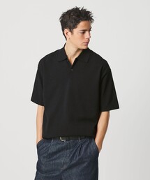 KNITEE クリンプコットン ニット ポロシャツ ウォッシャブル