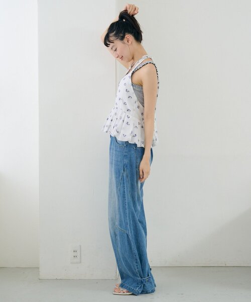 mystic（ミスティック）の「フラワーホルターブラウス（シャツ/ブラウス・レディース・ブラック/オフホワイト・FREE）」の9枚目の写真