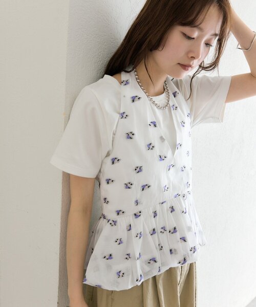 mystic（ミスティック）の「フラワーホルターブラウス（シャツ/ブラウス・レディース・ブラック/オフホワイト・FREE）」の19枚目の写真