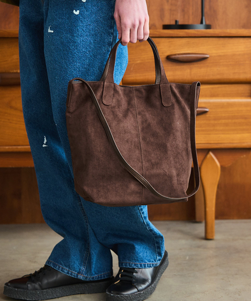 OSKR(オーエスケーアール)の「OSKR / オーエスケーアール ex 2WAY MEDIUM TOTE BAG(トートバッグ・メンズ・ブラウン/ブラック・FREE)」の2枚目の写真