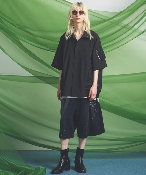MAISON SPECIAL(メゾンスペシャル)の「《UNISEX》Destroy Damage Prime-Wide Sweat Shorts/デストロイダメージプライムワイドスウェットショーツ【MAISON SPECIAL/メゾンスペシャル】(スウェットパンツ・メンズ・パープル/ホワイト/ピンク/ブラック・0/1/2)」の8枚目の写真