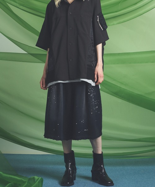 MAISON SPECIAL(メゾンスペシャル)の「《UNISEX》Destroy Damage Prime-Wide Sweat Shorts/デストロイダメージプライムワイドスウェットショーツ【MAISON SPECIAL/メゾンスペシャル】(スウェットパンツ・メンズ・パープル/ホワイト/ピンク/ブラック・0/1/2)」の9枚目の写真
