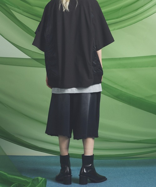 MAISON SPECIAL(メゾンスペシャル)の「《UNISEX》Destroy Damage Prime-Wide Sweat Shorts/デストロイダメージプライムワイドスウェットショーツ【MAISON SPECIAL/メゾンスペシャル】(スウェットパンツ・メンズ・パープル/ホワイト/ピンク/ブラック・0/1/2)」の11枚目の写真