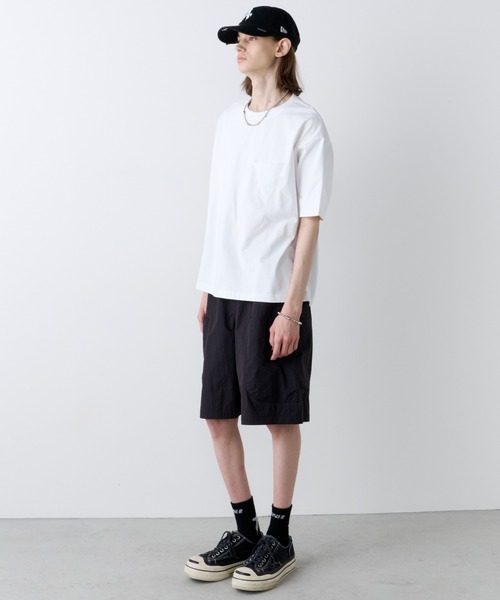 AIVER（アイバー）の「AIVER　30/2ウォッシュ天竺ガゼットポケットコンパクトS/S TEE（Tシャツ/カットソー・メンズ・ブラック/チャコールグレー/ホワイト・SMALL/MEDIUM/LARGE）」の17枚目の写真
