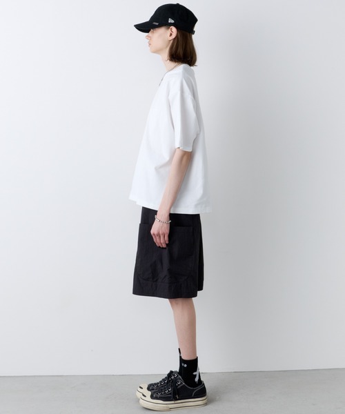 AIVER（アイバー）の「AIVER　30/2ウォッシュ天竺ガゼットポケットコンパクトS/S TEE（Tシャツ/カットソー・メンズ・ブラック/チャコールグレー/ホワイト・SMALL/MEDIUM/LARGE）」の14枚目の写真