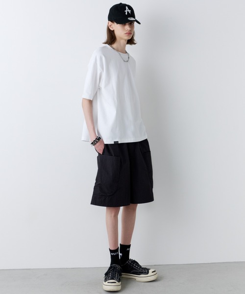 AIVER（アイバー）の「AIVER　30/2ウォッシュ天竺ガゼットポケットコンパクトS/S TEE（Tシャツ/カットソー・メンズ・ブラック/チャコールグレー/ホワイト・SMALL/MEDIUM/LARGE）」の16枚目の写真
