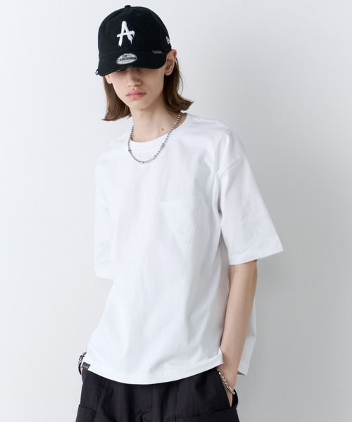 AIVER（アイバー）の「AIVER　30/2ウォッシュ天竺ガゼットポケットコンパクトS/S TEE（Tシャツ/カットソー・メンズ・ブラック/チャコールグレー/ホワイト・SMALL/MEDIUM/LARGE）」の22枚目の写真
