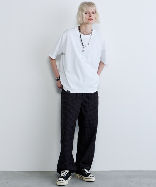 AIVER（アイバー）の「AIVER　30/2ウォッシュ天竺ガゼットポケットコンパクトS/S TEE（Tシャツ/カットソー・メンズ・ブラック/チャコールグレー/ホワイト・SMALL/MEDIUM/LARGE）」の5枚目の写真