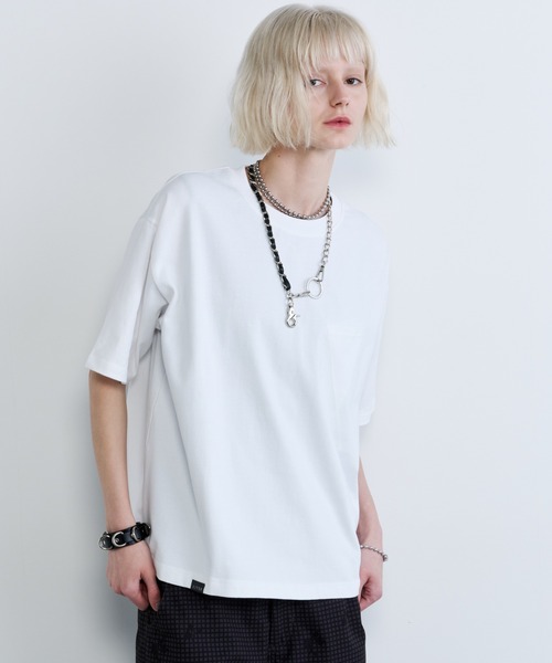AIVER（アイバー）の「AIVER　30/2ウォッシュ天竺ガゼットポケットコンパクトS/S TEE（Tシャツ/カットソー・メンズ・ブラック/チャコールグレー/ホワイト・SMALL/MEDIUM/LARGE）」の12枚目の写真