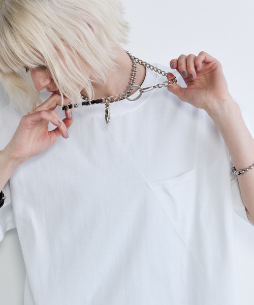 AIVER（アイバー）の「AIVER　30/2ウォッシュ天竺ガゼットポケットコンパクトS/S TEE（Tシャツ/カットソー・メンズ・ブラック/チャコールグレー/ホワイト・SMALL/MEDIUM/LARGE）」の8枚目の写真