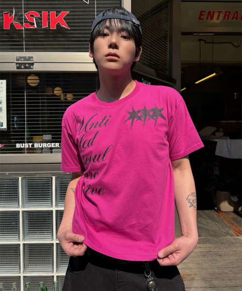 UNTITLED SEOUL（アンタイトル ソウル）の「ステリートレースクロップ半袖ピンク（Tシャツ/カットソー・レディース・その他・MEDIUM/LARGE）」の4枚目の写真