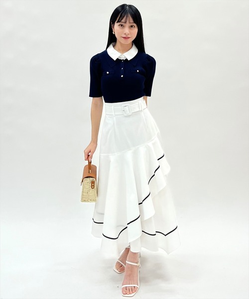 WILLSELECTION（ウィルセレクション）の「ベルト付きハンカチヘムスカート（スカート・レディース・ブルー/レッド/ホワイト系その他/オフホワイト・FREE）」の16枚目の写真