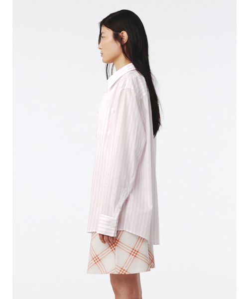 Kijun(キジュン)の「ナチュラルストライプシャツ パープル(シャツ/ブラウス・レディース・その他・MEDIUM/LARGE)」の3枚目の写真