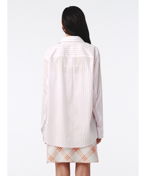 Kijun(キジュン)の「ナチュラルストライプシャツ パープル(シャツ/ブラウス・レディース・その他・MEDIUM/LARGE)」の2枚目の写真