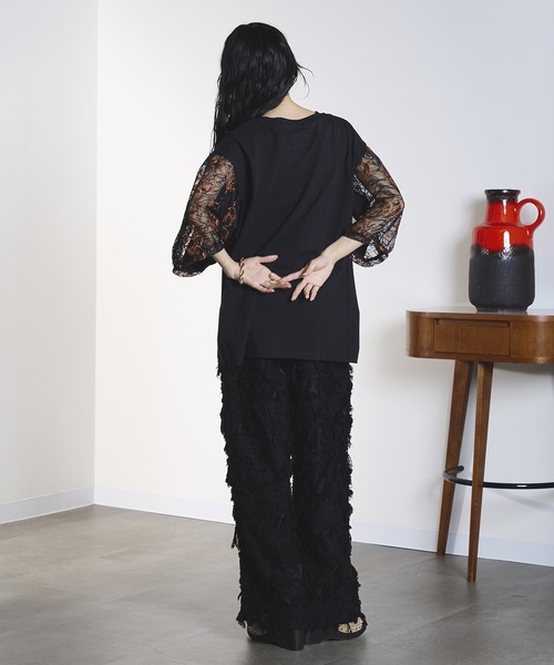 ROSE BUD(ローズバッド)の「(CREOLME)FRINGE JACQUARD PANTS(その他パンツ・レディース・ブラック/ベージュ・S/M)」の12枚目の写真