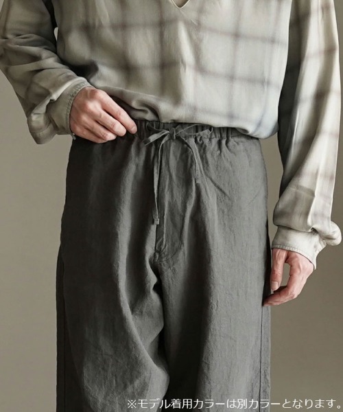 STYLISE（スタイライズ）の「【alvana】LINEN OVER EASY PANTS / 3カラー [ALV-00109]（その他パンツ・メンズ・カーキ/ネイビー/ホワイト・M）」の10枚目の写真