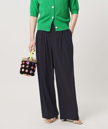 ジャージー タック ワイドパンツ ‐ウォッシャブル‐