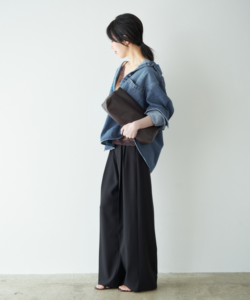 plage(プラージュ)の「PROTAGONISTA / プロタゴニスタ 別注 DENIM シャツ(シャツ/ブラウス・レディース・ネイビー・FREE)」の3枚目の写真