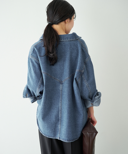 plage(プラージュ)の「PROTAGONISTA / プロタゴニスタ 別注 DENIM シャツ(シャツ/ブラウス・レディース・ネイビー・FREE)」の8枚目の写真