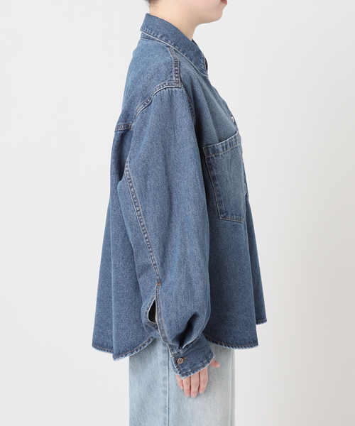 plage(プラージュ)の「PROTAGONISTA / プロタゴニスタ 別注 DENIM シャツ(シャツ/ブラウス・レディース・ネイビー・FREE)」の13枚目の写真