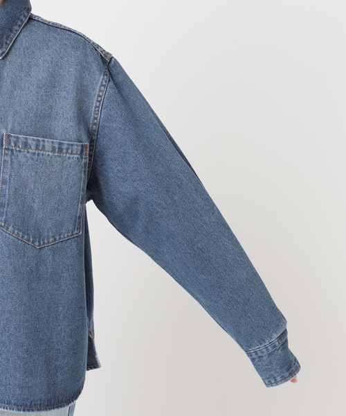 plage(プラージュ)の「PROTAGONISTA / プロタゴニスタ 別注 DENIM シャツ(シャツ/ブラウス・レディース・ネイビー・FREE)」の14枚目の写真
