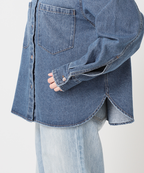 plage(プラージュ)の「PROTAGONISTA / プロタゴニスタ 別注 DENIM シャツ(シャツ/ブラウス・レディース・ネイビー・FREE)」の15枚目の写真