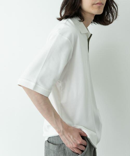 URBAN RESEARCH Sonny Label（アーバンリサーチサニーレーベル）の「遮熱UVカットベーシックポロシャツ（ポロシャツ・メンズ・グリーン/グレー/オフホワイト/ブラック・MEDIUM/LARGE/X-LARGE）」の8枚目の写真