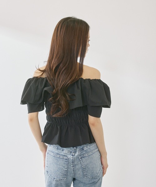P.V.T（ピーブイティー）の「オフショルシャーリングPO（その他トップス・レディース・Black/LT.Blue/PINK/White・F）」の13枚目の写真