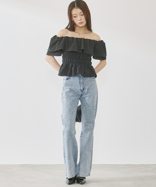 P.V.T（ピーブイティー）の「オフショルシャーリングPO（その他トップス・レディース・Black/LT.Blue/PINK/White・F）」の14枚目の写真