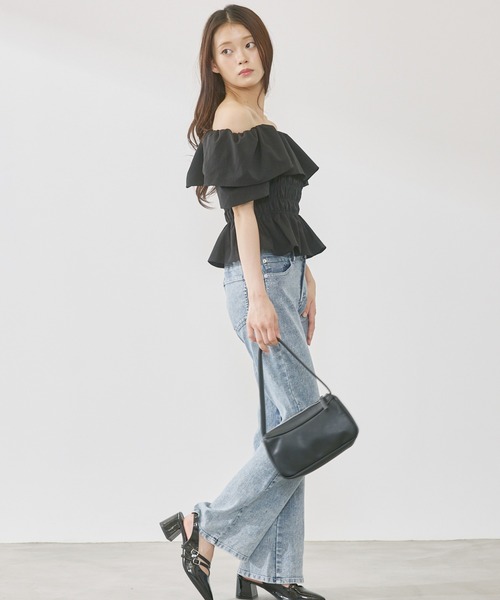 P.V.T（ピーブイティー）の「オフショルシャーリングPO（その他トップス・レディース・Black/LT.Blue/PINK/White・F）」の12枚目の写真