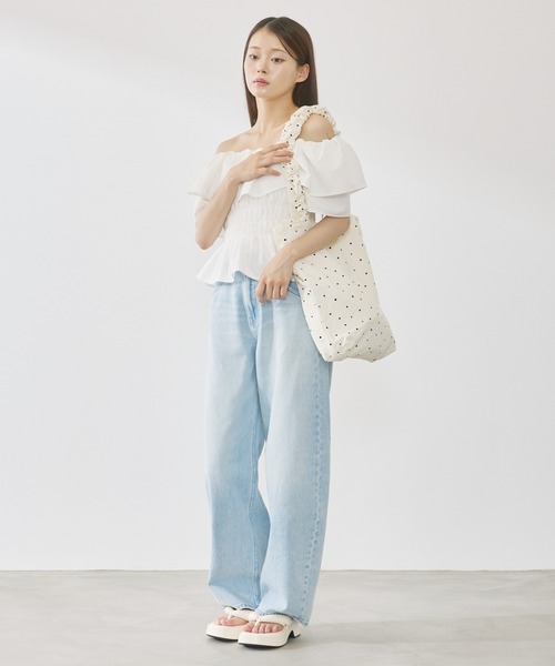 P.V.T（ピーブイティー）の「オフショルシャーリングPO（その他トップス・レディース・Black/LT.Blue/PINK/White・F）」の10枚目の写真