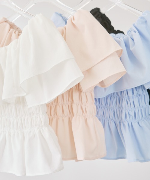 P.V.T（ピーブイティー）の「オフショルシャーリングPO（その他トップス・レディース・Black/LT.Blue/PINK/White・F）」の15枚目の写真