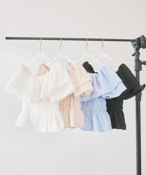 P.V.T（ピーブイティー）の「オフショルシャーリングPO（その他トップス・レディース・Black/LT.Blue/PINK/White・F）」の16枚目の写真