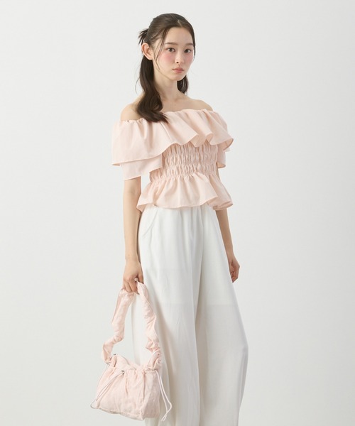 P.V.T（ピーブイティー）の「オフショルシャーリングPO（その他トップス・レディース・Black/LT.Blue/PINK/White・F）」の20枚目の写真
