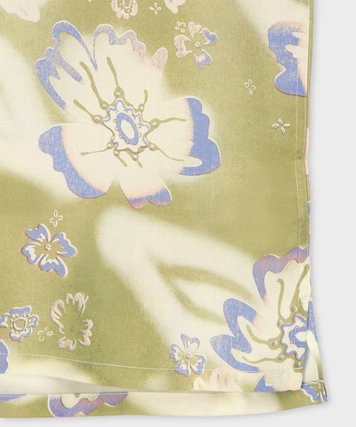 PS Paul Smith(ピーエスポールスミス)の「"Riso Floral" 半袖シャツ / 162306 695U(シャツ/ブラウス・メンズ・ライトグリーン/マスタード・SMALL/X-LARGE/LARGE/MEDIUM)」の5枚目の写真