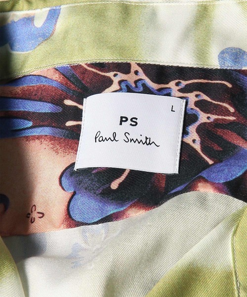 PS Paul Smith(ピーエスポールスミス)の「"Riso Floral" 半袖シャツ / 162306 695U(シャツ/ブラウス・メンズ・ライトグリーン/マスタード・SMALL/X-LARGE/LARGE/MEDIUM)」の6枚目の写真