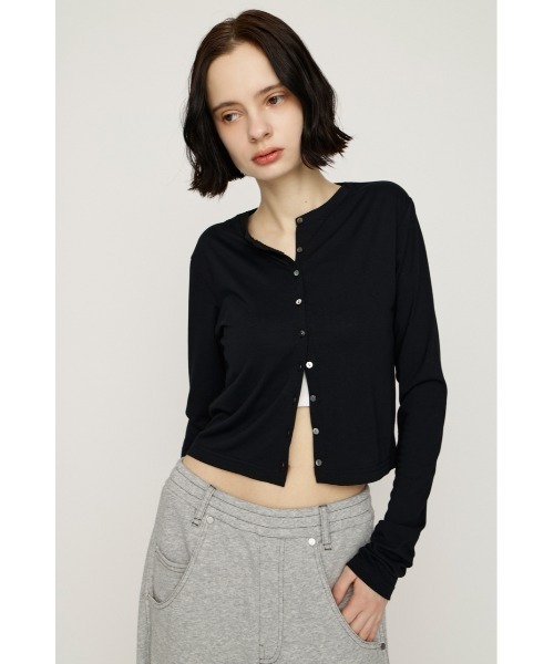 SLY（スライ）の「UV CUT CREWNECK C/D ユーブイカットクルーネックカーディガン 春服 夏服（カーディガン/ボレロ・レディース・クリアレッド/杢グレー/ブラック・FREE）」の19枚目の写真