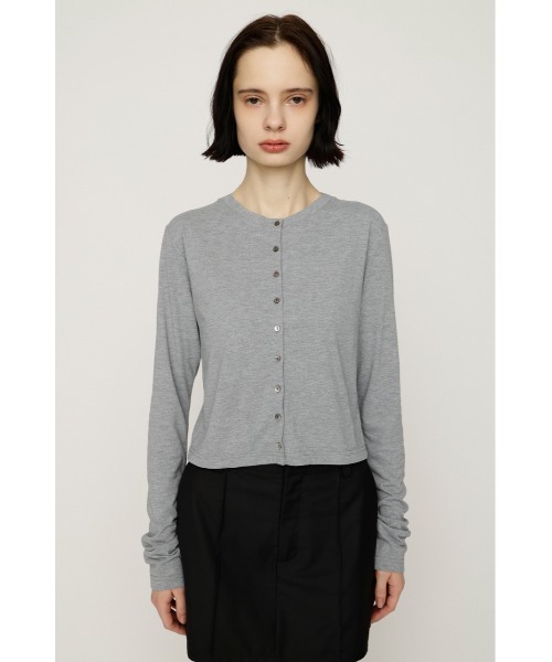 SLY（スライ）の「UV CUT CREWNECK C/D ユーブイカットクルーネックカーディガン 春服 夏服（カーディガン/ボレロ・レディース・クリアレッド/杢グレー/ブラック・FREE）」の9枚目の写真
