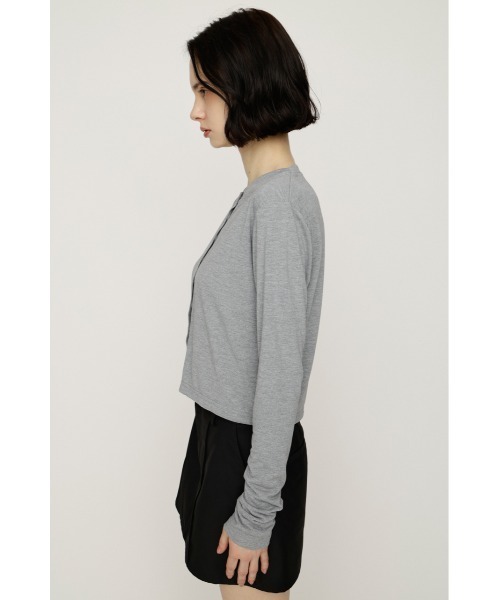 SLY（スライ）の「UV CUT CREWNECK C/D ユーブイカットクルーネックカーディガン 春服 夏服（カーディガン/ボレロ・レディース・クリアレッド/杢グレー/ブラック・FREE）」の10枚目の写真