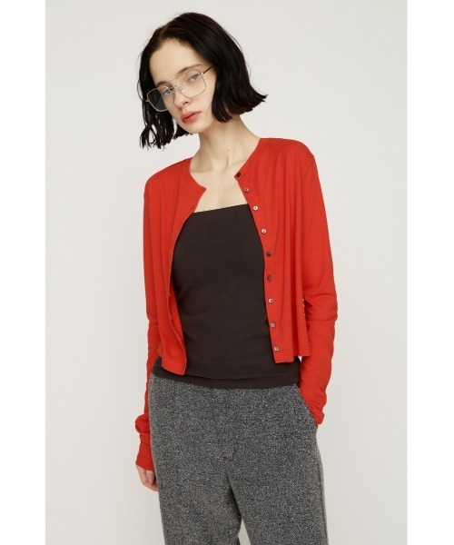 SLY（スライ）の「UV CUT CREWNECK C/D ユーブイカットクルーネックカーディガン 春服 夏服（カーディガン/ボレロ・レディース・クリアレッド/杢グレー/ブラック・FREE）」の13枚目の写真