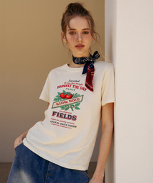 GLOWNOTE（グロウノート）の「GLOW FARMERS NOTE SERIES T-SHIRTS (CREAM)（Tシャツ/カットソー）」