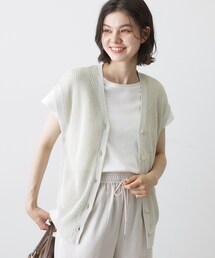 【洗える】ペーパー混ニットベスト